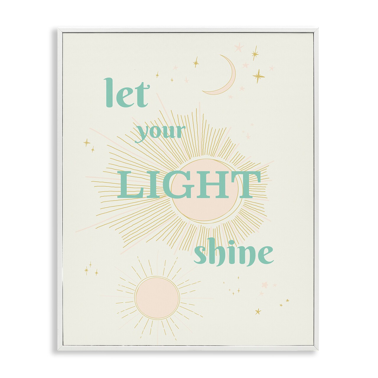 Stupell Industries Let Your Light Shine Framed Giclee Design by Sweet Melody Designs